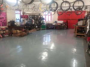 Newly painted floor